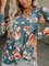 Multicolor Long Sleeve Patchwork Shirts & Tops
