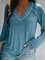 Casual Solid Color V-neck T-shirt