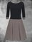 Cotton-Blend Striped Crew Neck Long Sleeve Casual Dresses