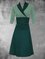 Long Sleeve V Neck Cotton-Blend Casual Dresses