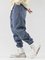 Blue Drawstring Plain Simple Pants