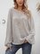Gray Plain Long Sleeve Shirts & Tops