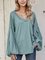 Green Casual Long Sleeve Paneled Shirts & Tops