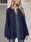 Blue Long Sleeve Paneled Shirts & Tops