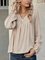 Gray Paneled Cotton-Blend Long Sleeve Shirts & Tops
