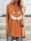 Pumpkin Halloween Orange Cotton-Blend Shirts & Tops