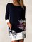 Black Butterfly Long Sleeve Copper Wire Dresses