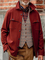 Red Casual Plain Outerwear