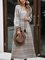 Blue Shift Paneled V Neck Long Sleeve Dresses