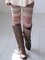 Multicolor Casual Patchwork Cotton-Blend Color-Block Pants