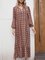 Yellow V Neck Cotton-Blend Long Sleeve Dresses