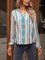 Blue Long Sleeve Paneled Shirts & Tops
