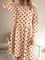 Pink Casual Paneled Cotton-Blend Polka Dots Dresses