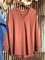 Brick Red Casual Plain Long Sleeve Sweatshirt
