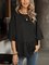Black Paneled Casual Cotton-Blend Shirts & Tops