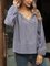 Gray V Neck Casual Shirts & Tops
