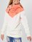 White Color-Block Hoodie Casual Sweatshirt
