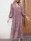 Blue Boho V Neck Dresses
