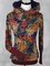 Large size Multicolor Hoodie Abstract Long Sleeve Sweatshirt