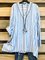 Blue Stripe Print Long Sleeve Shirt
