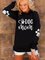 Dog Paw Black Printed Long Sleeve Sweatshirt