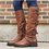 Low Heel Leather Boots
