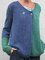Color-Block Striped Long Sleeve Sweater