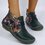 Retro Flowers Boho Winter Boots Casual Printed Flat Heel Boots