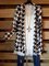 White-Black Cotton-Blend Casual Outerwear
