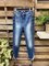 Casual Side Slit Hem with Frayed Edges Jeans