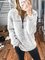 Light Gray Casual Cotton-Blend Zipper Sweatshirt
