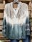 Green Long Sleeve Ombre/tie-Dye Shirts & Tops