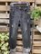 Black Denim Casual Plain Pants