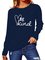 Printed Long Sleeve Cotton Tops