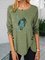 Casual Long Sleeve Round Neck Plus Size Tops