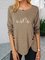 Casual Long Sleeve Round Neck Plus Size Tops