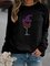 Christmas Red Wine Glass Print Cozy Sweatshirt