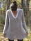 Gray Jacquard A-Line Vintage Sweater