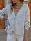 White Cotton-Blend Plain Casual Shift Sweater