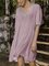 Pink 3/4 Sleeve V Neck Dresses With Necklace
