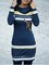 Large size Hoodie Cotton-Blend Printed Long Sleeve Dresses