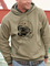 Khaki Casual Hoodie Animal Sweatshirt