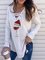 Christmas Red Wine Glass Print Lace Up Tops