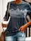 Deep Gray Crew Neck Abstract Casual Printed Sweatshirt