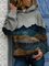 Vintage Hoodie Long Sleeve Landscape Printed Plus Size Statement Casual Sweatshirt