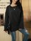 Black Holiday Crew Neck Paneled Cotton-Blend Shirts & Tops
