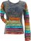 Casual Long Sleeve Round Neck Plus Size Printed Tops