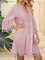 Pink Paneled Long Sleeve Dresses