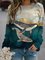 Ladies Mountain Whale Print Crew Neck Casual Sweatshirt
