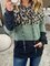 Green Casual Leopard Shift Shirts & Tops